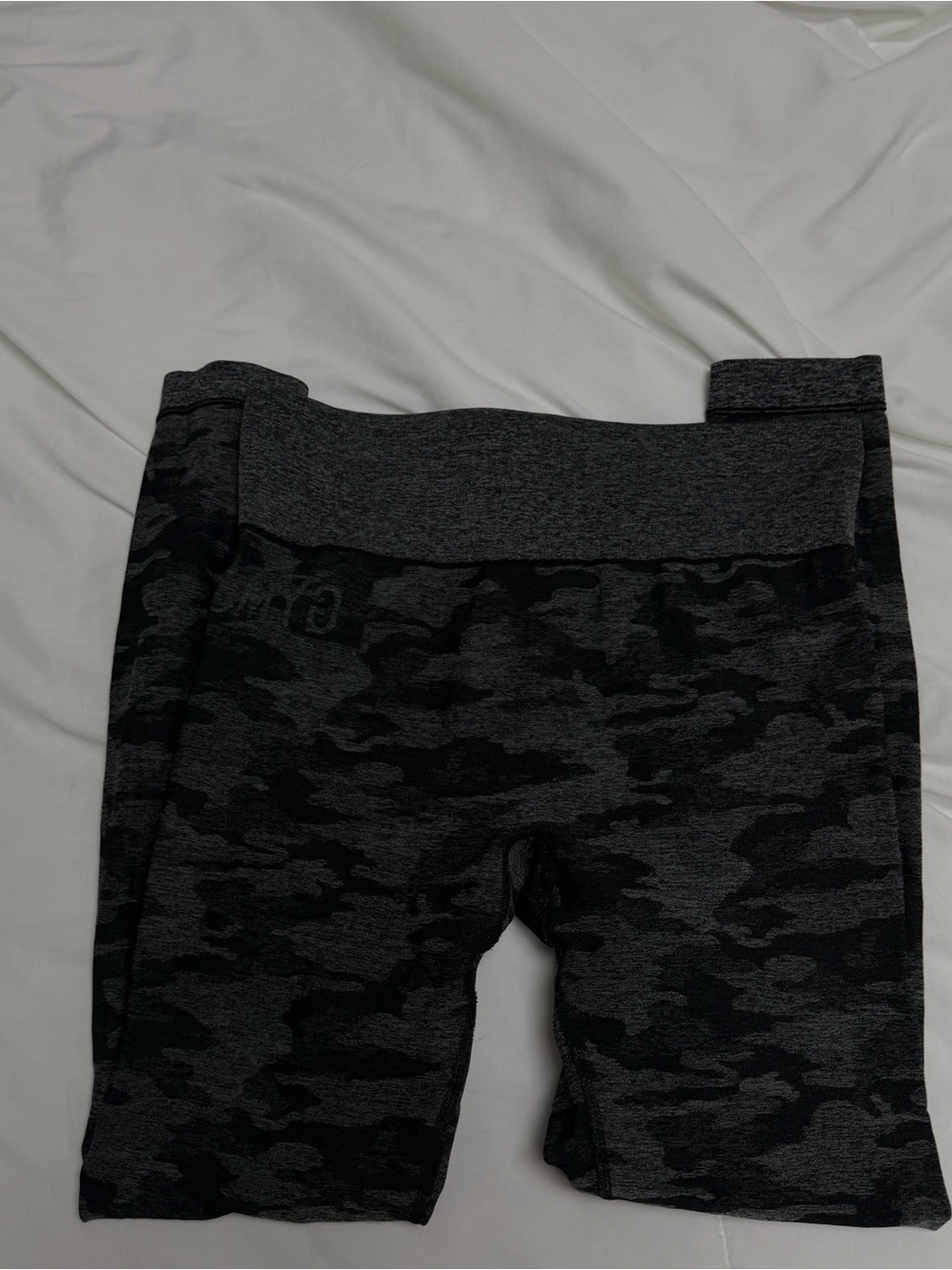 Gymshark Black & Dark Gray Camo Leggings